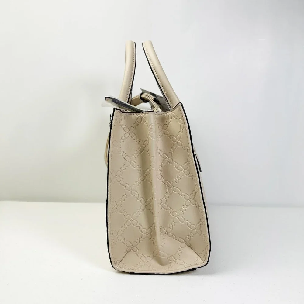 New Nine West Women's Allyce Signature Shoulder Bag, Handbag, Purse Jet Beige - Picture 2 of 10